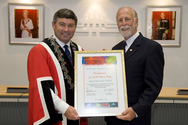 Companion of North Shore City Presentation - Mayor & Gary Daverne
