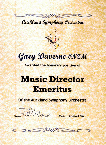Music Director Emeritus Gary Daverne